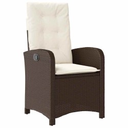Ensemble de salle à manger pour jardin 3 pcs Marron polyrotin 564432564432