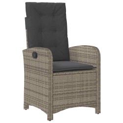 Ensemble de salle à manger pour jardin 3 pcs Gris polyrotin 564434564434
