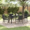 Ensemble de salle à manger pour jardin 5 pcs Gris polyrotin 564441564441