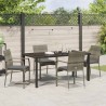 Ensemble de salle à manger pour jardin 5 pcs Gris polyrotin 564444564444