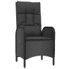 Ensemble de salle à manger pour jardin 3 pcs Noir polyrotin 564449564449