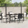 Ensemble de salle à manger pour jardin 5 pcs Noir polyrotin 564454564454