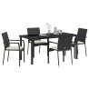 Ensemble de salle à manger pour jardin 5 pcs Noir polyrotin 564457564457