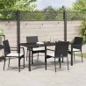 Ensemble de salle à manger pour jardin 5 pcs Noir polyrotin 564457564457