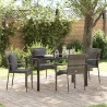 Ensemble de salle à manger pour jardin 5 pcs Gris polyrotin 564458564458