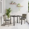 Ensemble de salle à manger pour jardin 3 pcs Gris polyrotin 564459564459