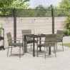 Ensemble de salle à manger pour jardin 5 pcs Gris polyrotin 564460564460
