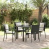 Ensemble de salle à manger pour jardin 5 pcs Noir polyrotin 564467564467