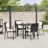 Ensemble de salle à manger pour jardin 5 pcs Noir polyrotin 564467564467