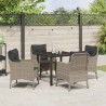 Ensemble de salle à manger pour jardin 5 pcs Gris clair 564469564469