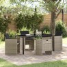 Ensemble de salle à manger pour jardin 5 pcs Gris clair 564476564476