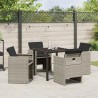 Ensemble de salle à manger pour jardin 5 pcs Gris clair 564483564483