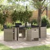 Ensemble de salle à manger pour jardin 5 pcs Gris clair 564491564491
