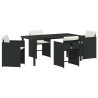 Ensemble de salle à manger pour jardin 5 pcs Noir polyrotin 564496564496