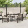 Ensemble de salle à manger pour jardin 5 pcs Marron polyrotin 564499564499