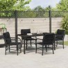 Ensemble de salle à manger pour jardin 5 pcs Noir polyrotin 564500564500