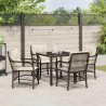 Ensemble de salle à manger pour jardin 5 pcs Marron polyrotin 564502564502