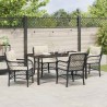 Ensemble de salle à manger pour jardin 5 pcs Noir polyrotin 564509564509