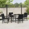 Ensemble de salle à manger pour jardin 5 pcs Noir polyrotin 564511564511