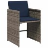 Ensemble de salle à manger pour jardin 5 pcs Gris polyrotin 564515564515