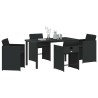 Ensemble de salle à manger pour jardin 5 pcs Noir polyrotin 564525564525