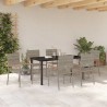 Ensemble de salle à manger pour jardin 7 pcs Gris polyrotin 564529564529