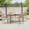 Ensemble de salle à manger pour jardin 5 pcs Beige polyrotin 564532564532
