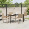 Ensemble de salle à manger pour jardin 5 pcs Beige polyrotin 564535564535