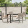 Ensemble de salle à manger pour jardin 5 pcs Gris polyrotin 564536564536