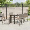Ensemble de salle à manger pour jardin 5 pcs Gris polyrotin 564537564537