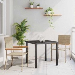 Ensemble de salle à manger pour jardin 3 pcs Beige polyrotin 564540564540