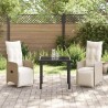 Ensemble de salle à manger pour jardin 3 pcs Beige polyrotin 564548564548