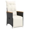 Ensemble de salle à manger pour jardin 3 pcs Noir polyrotin 564549564549