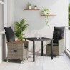 Ensemble de salle à manger pour jardin 3 pcs Gris polyrotin 564550564550
