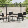 Ensemble de salle à manger pour jardin 5 pcs Noir polyrotin 564555564555
