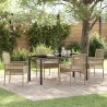 Ensemble de salle à manger pour jardin 5 pcs Beige polyrotin 564557564557