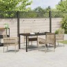 Ensemble de salle à manger pour jardin 5 pcs Beige polyrotin 564557564557