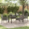 Ensemble de salle à manger pour jardin 5 pcs Gris polyrotin 564558564558