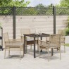 Ensemble de salle à manger pour jardin 5 pcs Beige polyrotin 564561564561
