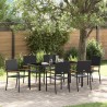 Ensemble de salle à manger pour jardin 7 pcs Noir polyrotin 564562564562