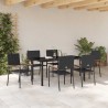 Ensemble de salle à manger pour jardin 7 pcs Noir polyrotin 564562564562
