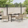 Ensemble de salle à manger pour jardin 5 pcs Beige polyrotin 564563564563