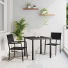 Ensemble de salle à manger pour jardin 3 pcs Noir polyrotin 564569564569