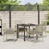 Ensemble de salle à manger pour jardin 5 pcs Gris clair 564570564570