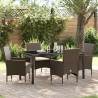 Ensemble de salle à manger pour jardin 5 pcs Marron polyrotin 564575564575