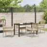 Ensemble de salle à manger pour jardin 5 pcs Beige polyrotin 564576564576