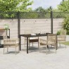 Ensemble de salle à manger pour jardin 5 pcs Beige polyrotin 564577564577
