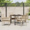 Ensemble de salle à manger pour jardin 5 pcs Beige polyrotin 564579564579