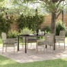 Ensemble de salle à manger pour jardin 5 pcs Gris clair 564582564582