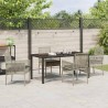 Ensemble de salle à manger pour jardin 5 pcs Gris clair 564582564582